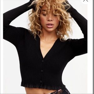 For Love & Lemons black Nina Cardigan size M